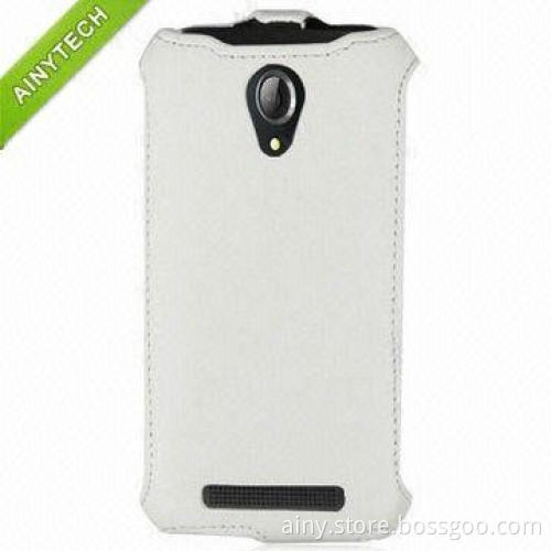 Natural Leather Case for Fly Spark IQ4404, Heat Setting Professional Design